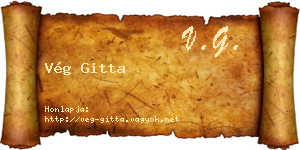 Vég Gitta névjegykártya